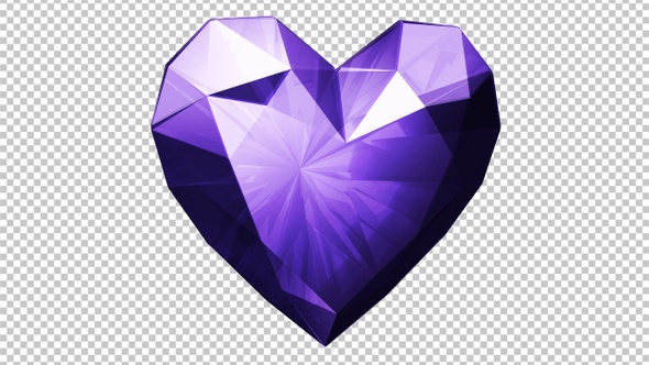 Sapphire Heart - 4K Transparent Transition alt