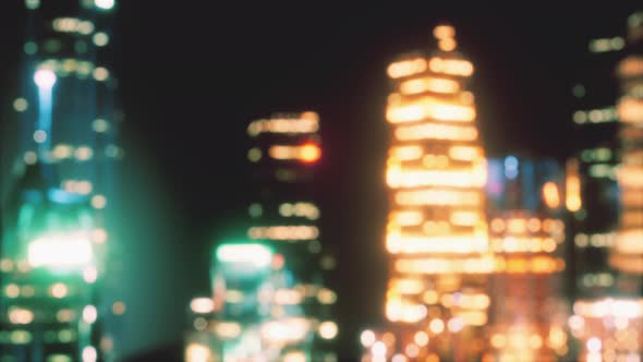 Blurred Abstract Background Lights Cityscape View