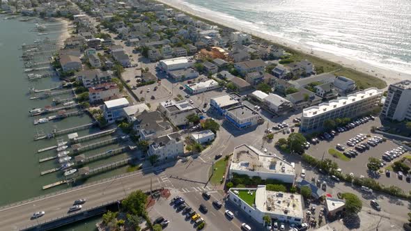 Beach Summer Homes And Condominium Buildings Wrightsville Nc Usa 4k