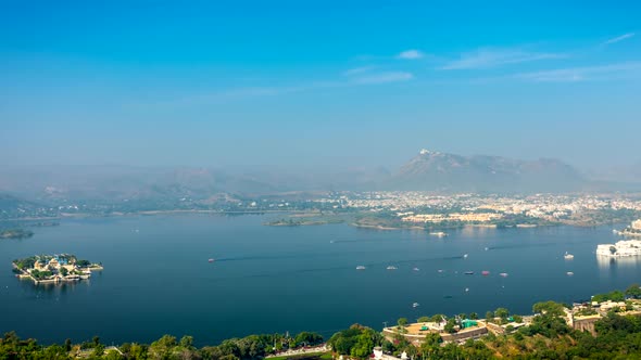 Lake Pichola with Lake Palace