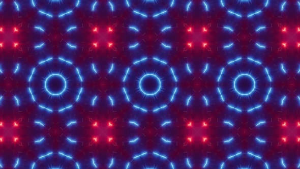 Blinking Red and Blue Led Vj Light Kaleidoscope Loop 4K 14