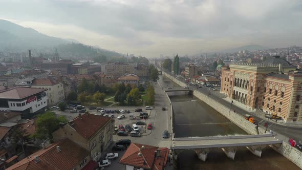 Aerial view of Sarajevo