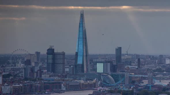 Timelapse london city skyline skyscrxapers architecture england urban