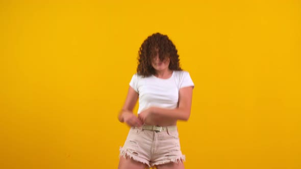 Girl with Curls Dancing