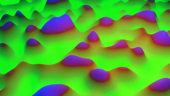 Looped Animation Rainbow Color Surface