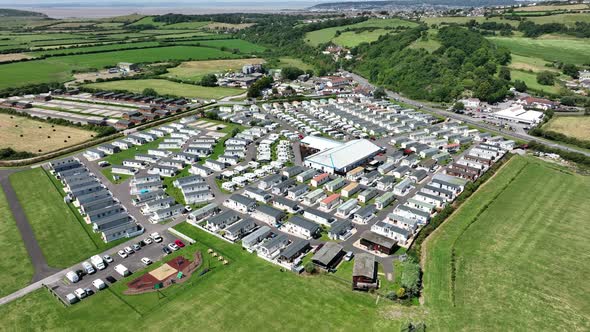 Static Caravan Park in the UK Seen From The Air