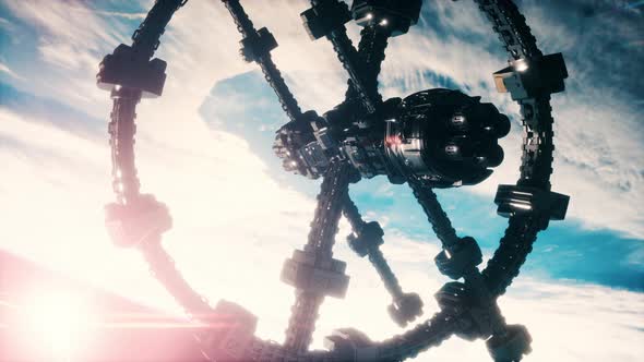 Alien Mothership Near Earth Elements Furnished By NASA alt