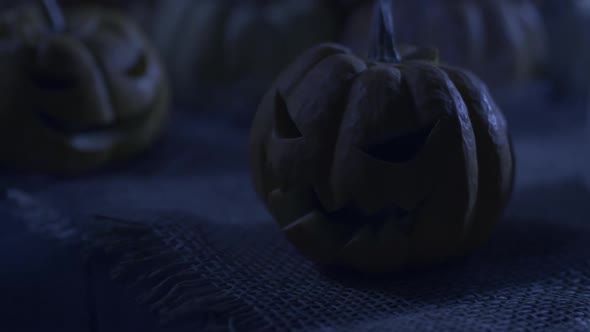 Pumpkins Face Halloween Night