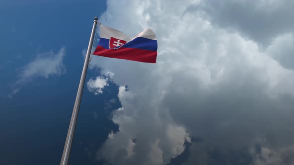 Slovakia Flag Waving 4K
