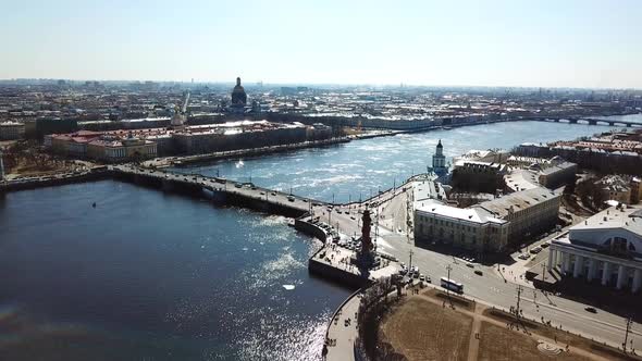 River Flowing Through Big City