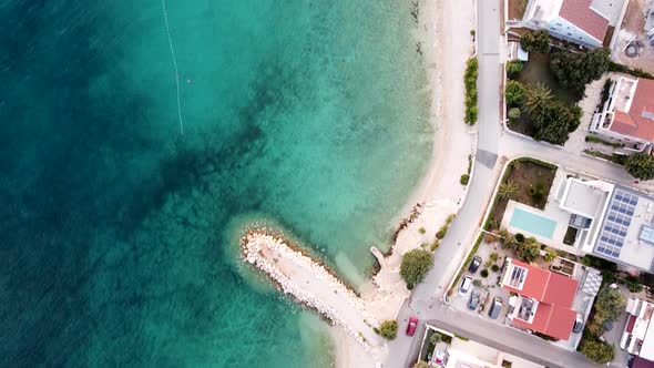 Drone shot taken in croatia seaside.