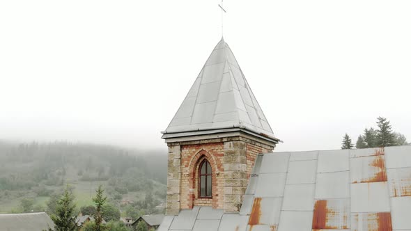 An Ancient Church at Carpathian Countryside alt