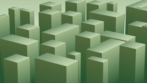 Cubic Shape Abstract Background Green V2