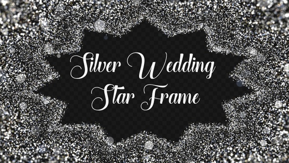 Silver Wedding Star Frame