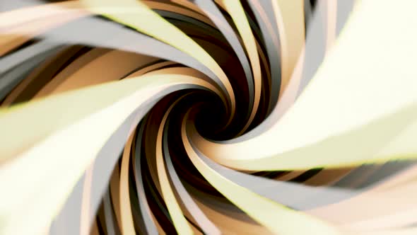 Endless hypnotic rotation of curved lines that form a tunnel