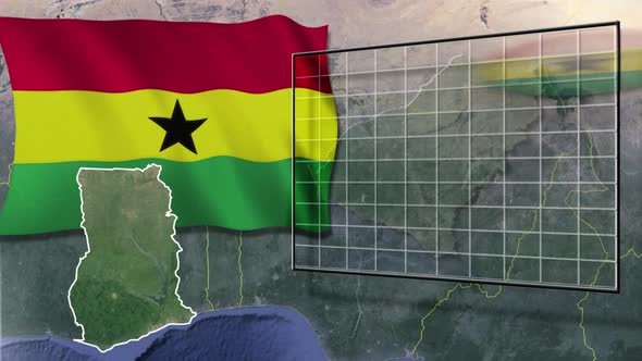 Ghana Flag And Map Animation alt