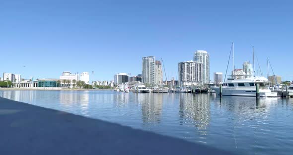 4K Video of Sailboat Entering Marina in St Petersburg, Florida