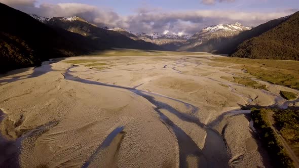 Glacial valley in New Zealand