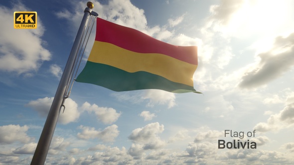 Bolivia Flag on a Flagpole - 4K