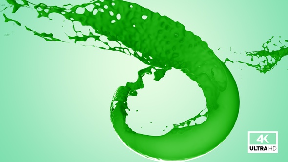 Vortex Splash Of Green Paint V5