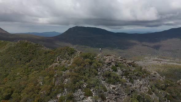 Collins Cap, Wellington Park, Tasmania, Australia 4K Aerial Drone