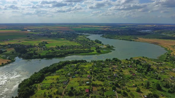 View Of The River In Nature From Above