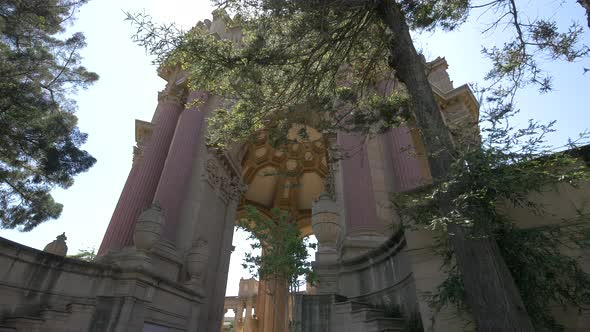 Low angle of the Palace of Fine Arts
