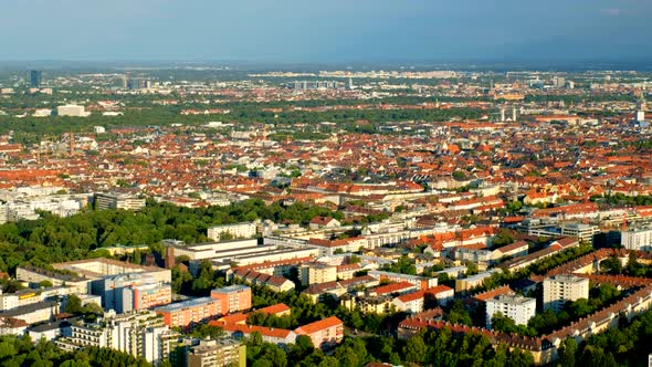 Aerial View of Munich. Munich, Bavaria, Germany