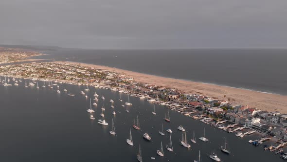 June gloom in Newport Beach, California