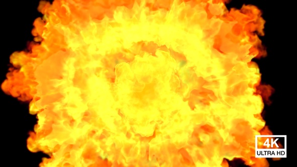 Fire Streaming And Spreading Concentrically And Hits Camera's Lense alt