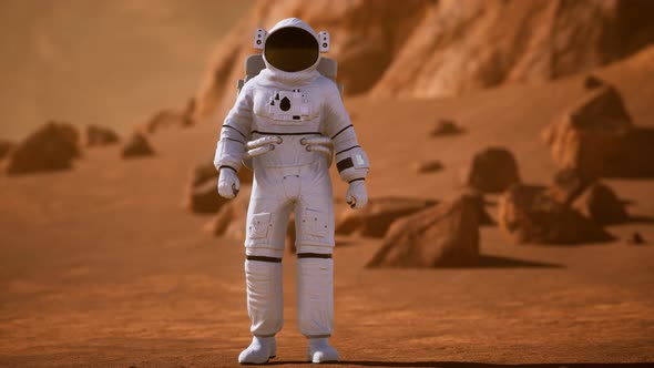 Astronaut on Mars Surface