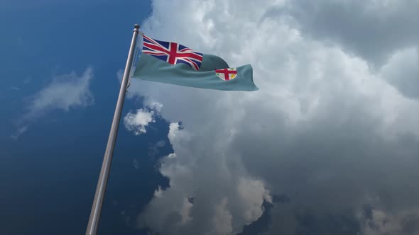 Fiji Flag Waving 4K