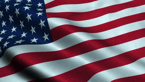 American flag video. 3d United States American Flag