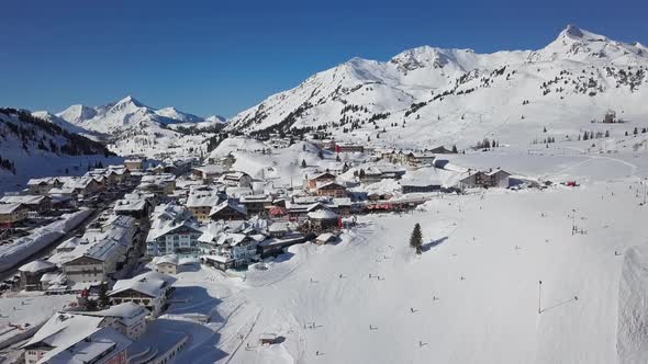 Obertauern Ski Resort Aerial View