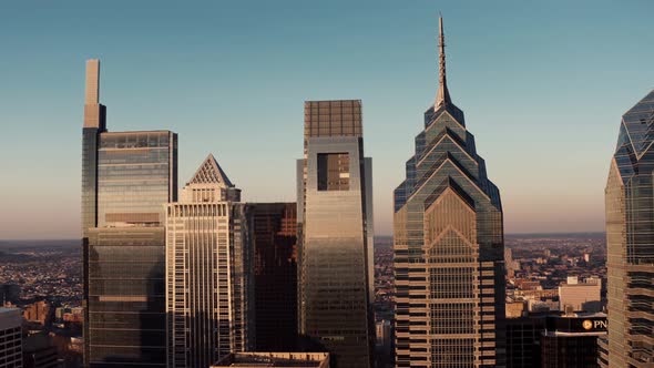 Buildings Video Footage - Drone Footage Of Skyscrapers In A City