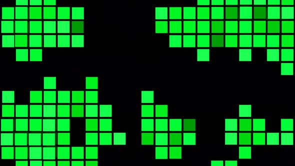 Abstract Visualization of Audio Equalizer Application Screen on a Black Background