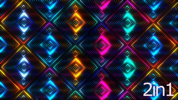 4k Neon Pattern Background