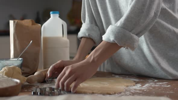 Woman Making Cookies