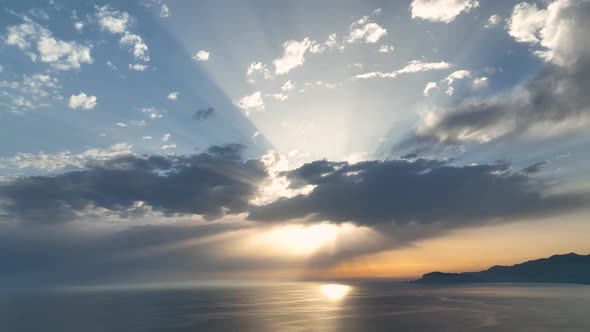 Cloudy Sunset at Sea Turkey Alanya 4 K