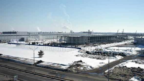 Timelapse of Shopping Mall Construction Process Through Year