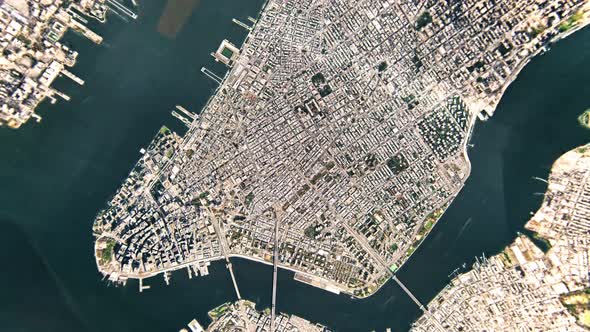 USA america New york  city cinematic full earth zoom