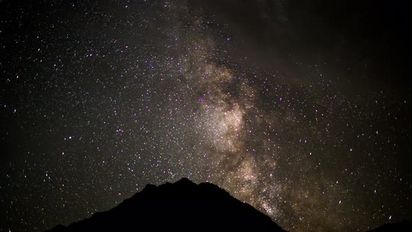 Night Starry Sky In Mountain With Milky Way 2