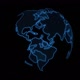 Digital Earth Hud Rotating, Glowing Globe Rotating - VideoHive Item for Sale