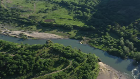 Griffon Vulture Followed By A Drone High Above Its Habitat 2