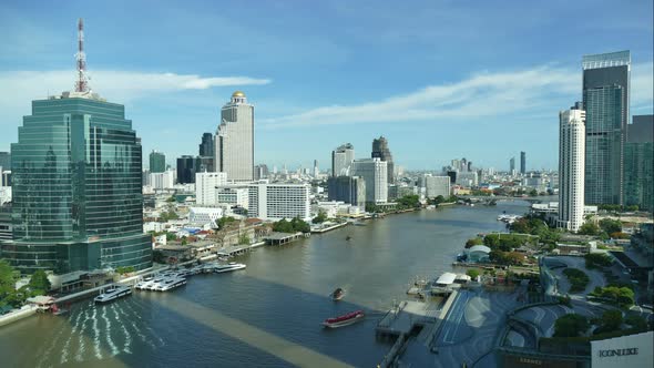 Beautiful building architecture around Bangkok city in Thailand