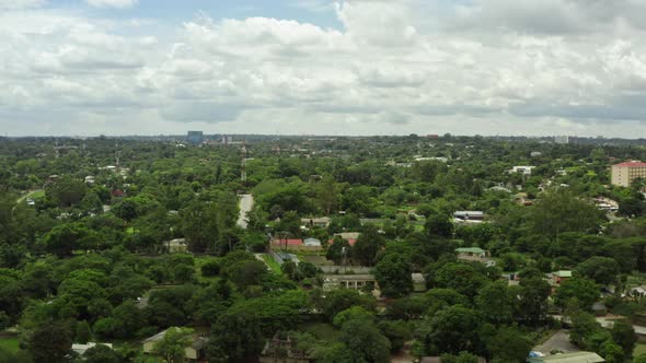 Aerial View Cityscape of Lusaka Zambia