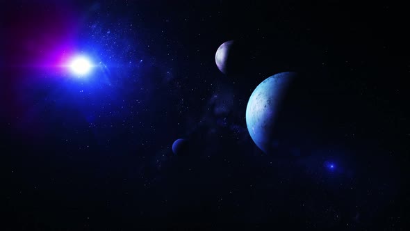 A Distant Star System With Alien Planets