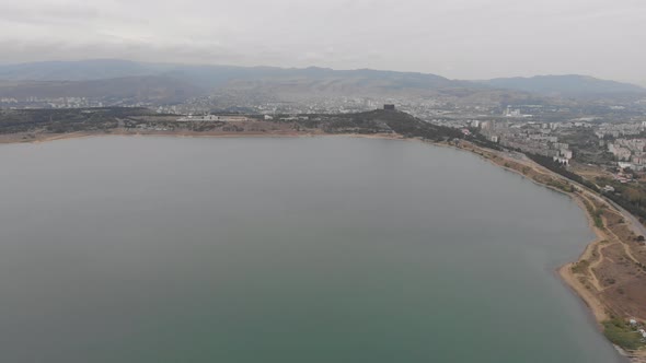 Aerial view of Tbilisi Sea, Autumn 2018