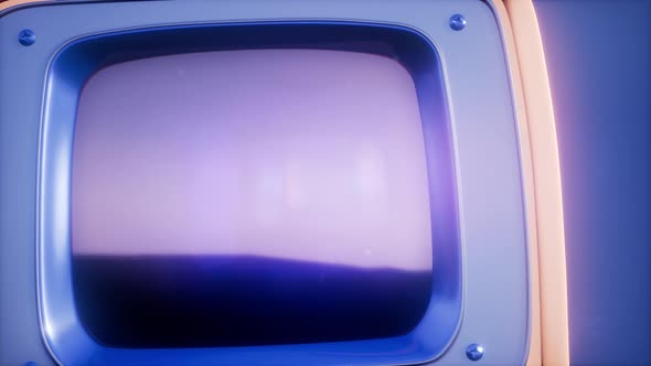 Retro TV on Blue Sky Background alt