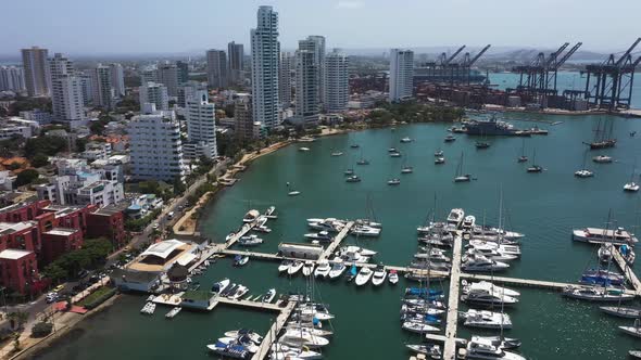 Cargo Port and Yacht Marina in Cartagena Colombia